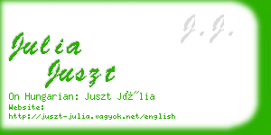 julia juszt business card